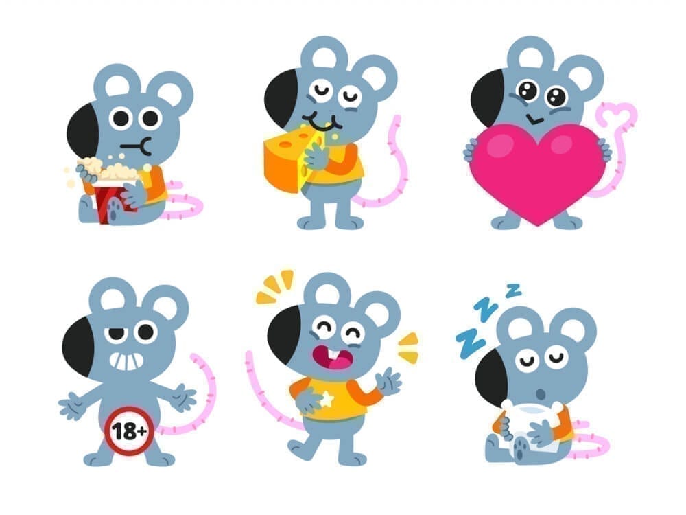 Ilustraciones mascota ratón