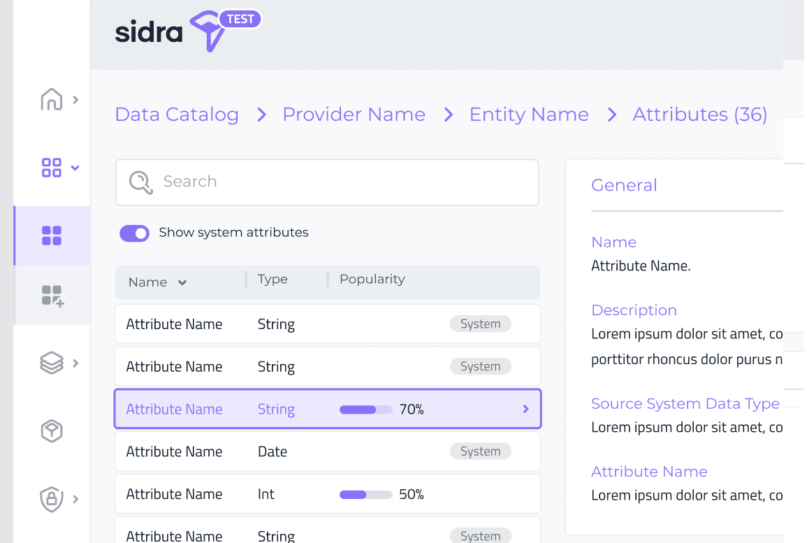 sidra data platform attributes popularity