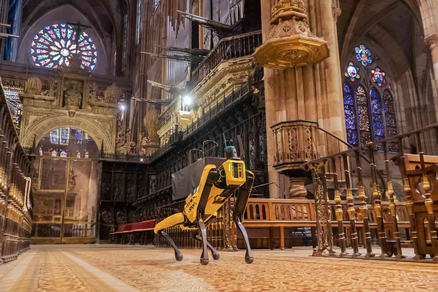 point cloud con spot en la catedral de león
