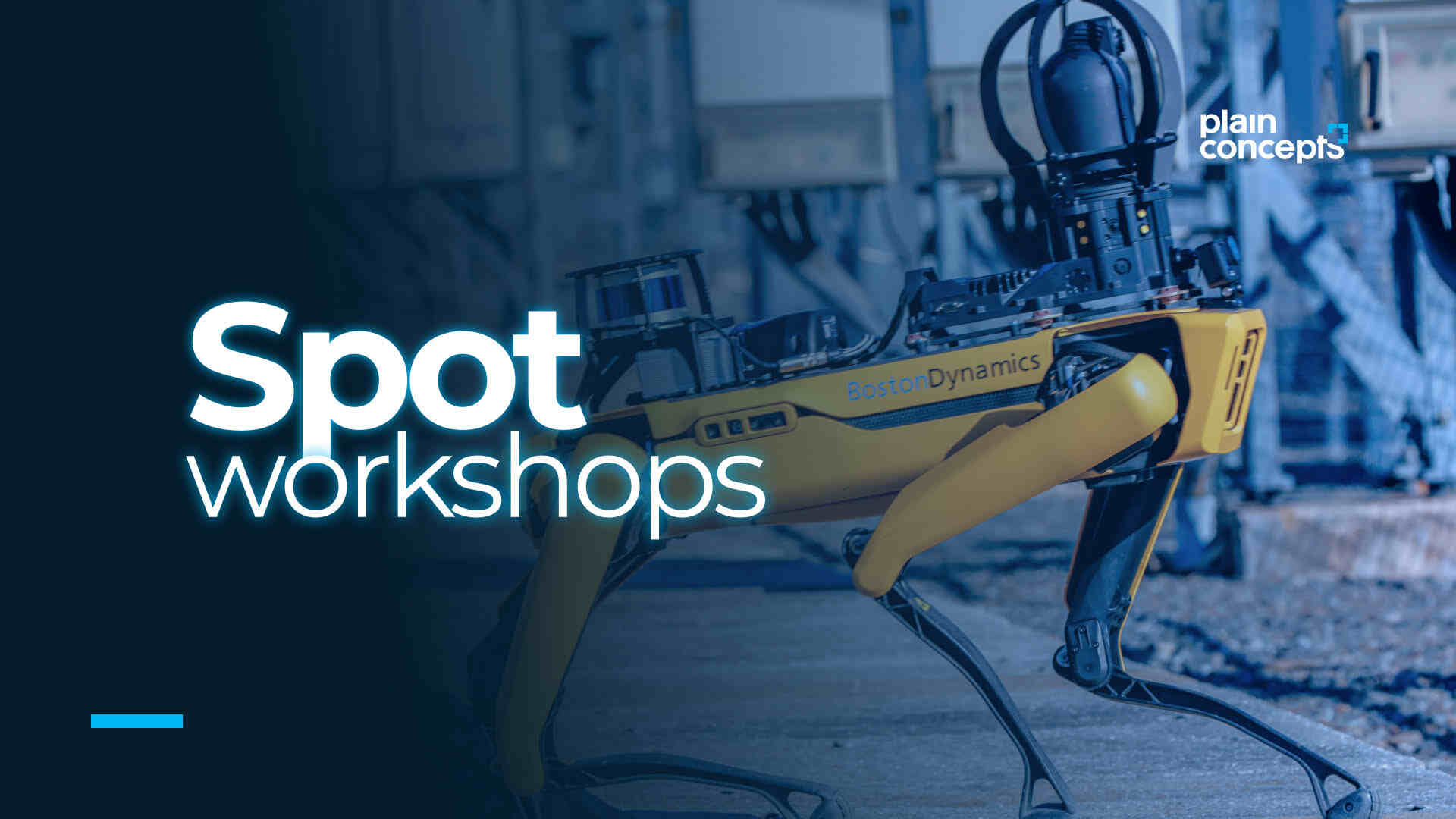 Header about Spot robot workshops