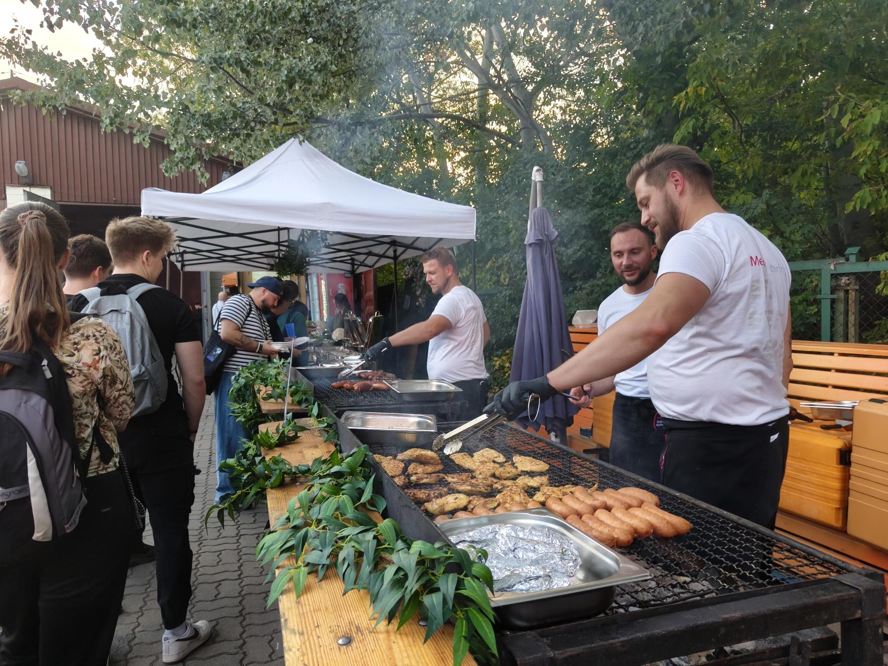 Outdoor gathering during Agent Conf 2026