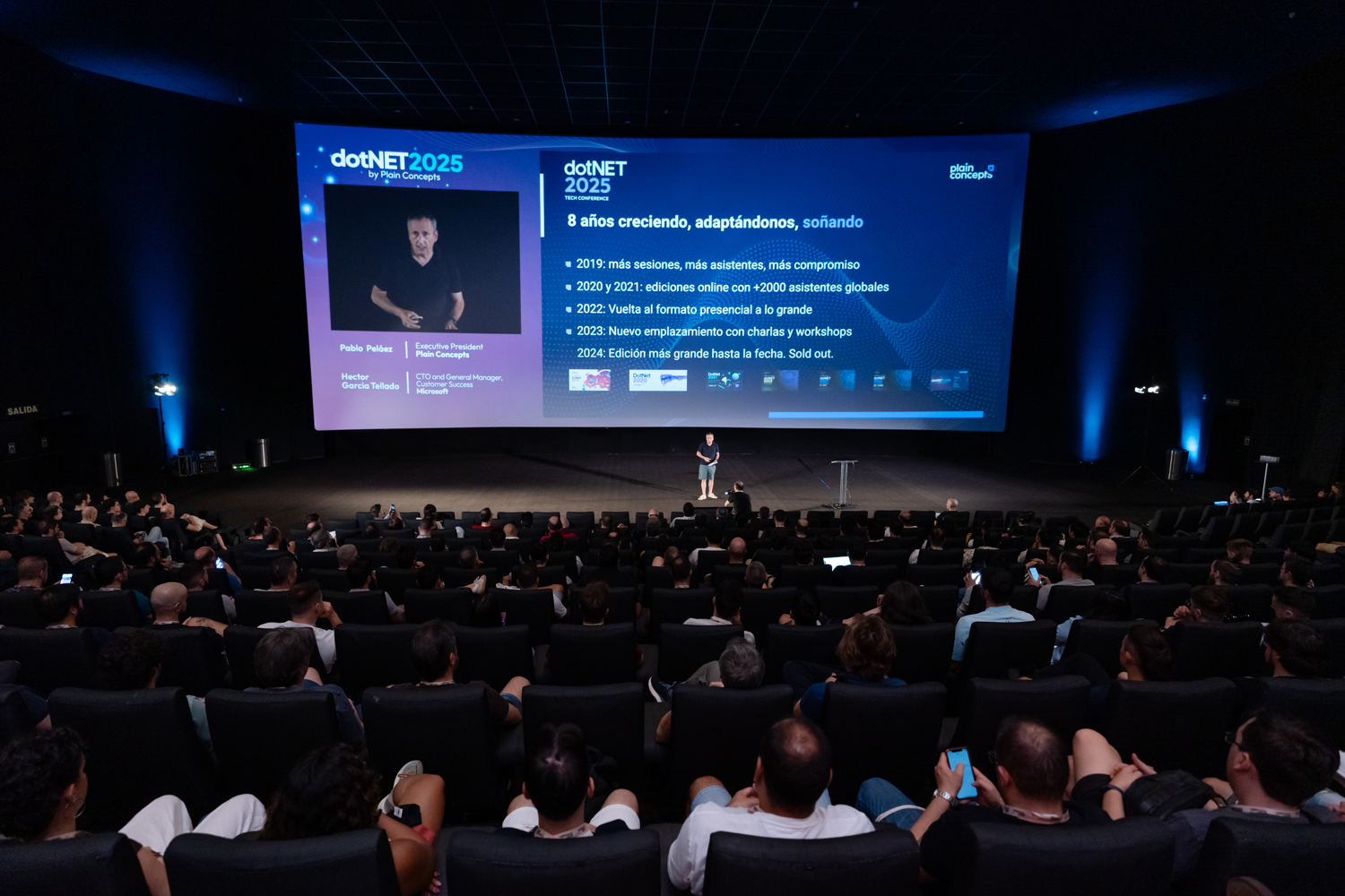 Speaker and audience at dotNET 2025